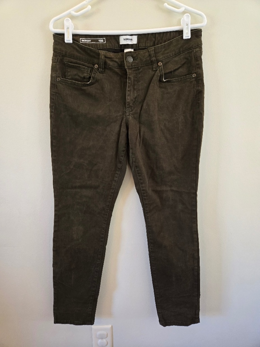 Sonoma Goods for Life Olive Green Skinny Pants 10S